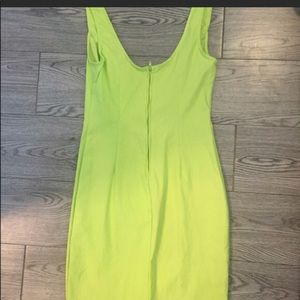 Neon Deep V Bodycon dress